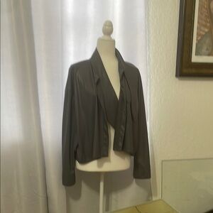 Zara Charcoal Leather Jacket